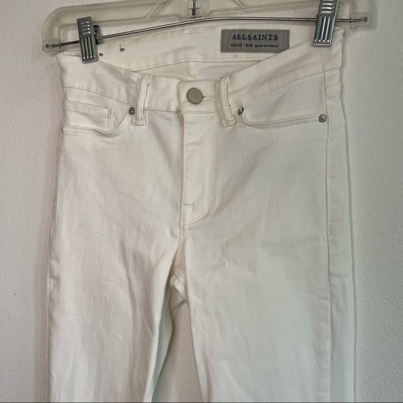 ALL SAINTS GRACE ANKLE FRAY SKINNY JEANS - Picture 5 of 7